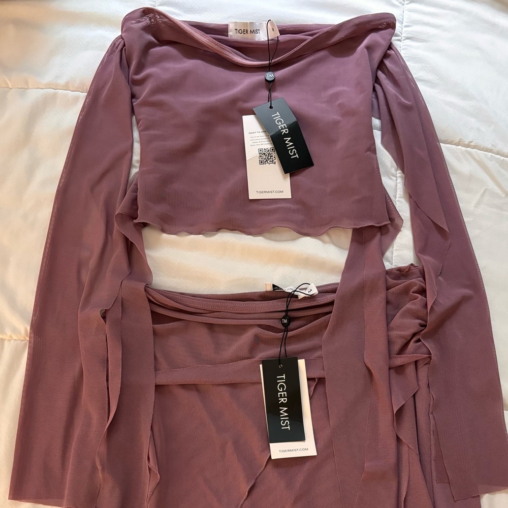 Tiger mist flowy set! Tube stop and skirt. New with tags